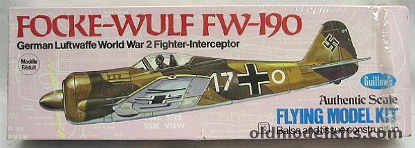 Guillows Focke-Wulf FW-190 - 16 inch Wingspan Flying Aircraft, 502 plastic model kit